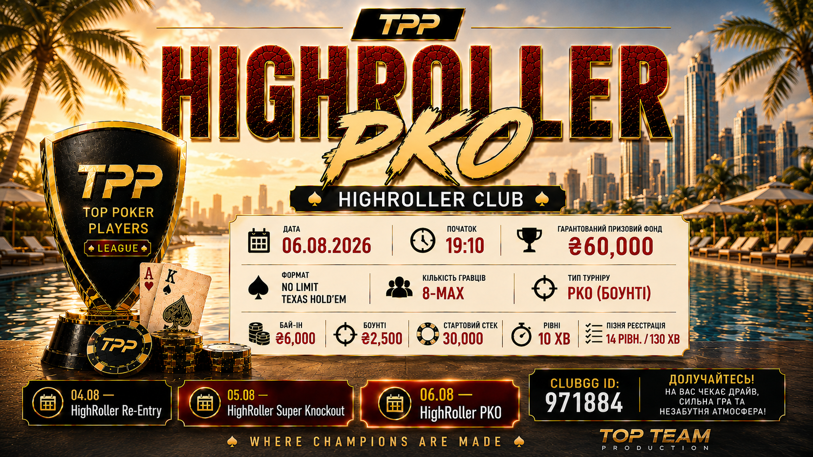 🏆 HighRoller PKO — фінальний акорд HighRoller Club та завершення TPP Summer Cup 2026